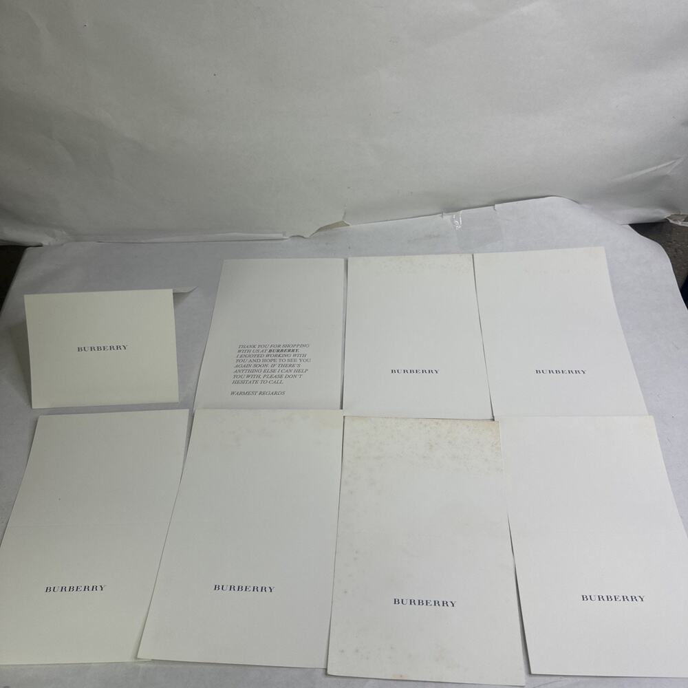 Burberry Thank You Cards & Envelopes Blank Notes – Vintage Lot of 8